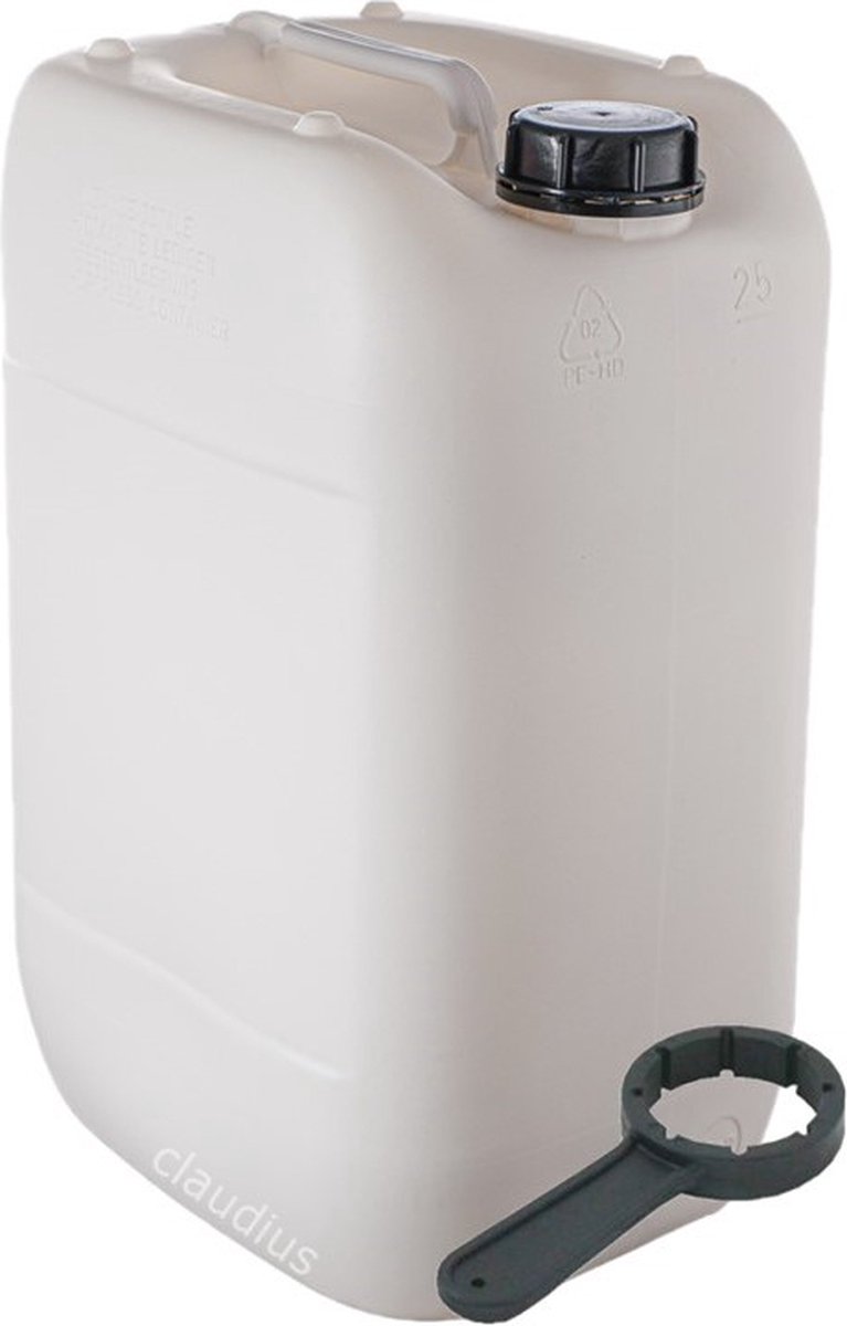 Jerrycan 20 Liter | met sleutel | geschikt voor water | UN gekeurd | benzine | handig stapelbaar | food grade | inclusief dop | totaal te legen | noodpakket