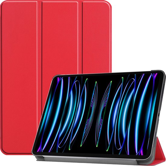 Étui adapté pour iPad Pro 2022 (11 pouces) Étui de Luxe Case Book Case - Étui adapté pour iPad Pro 11 pouces (2022) Housse de protection - Rouge