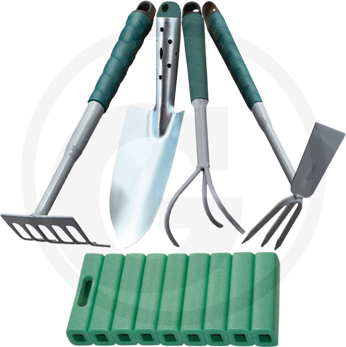 GRANIT - Klein gereedschap - set - Hark - Schep - Schoffel - Mat - Cultivator