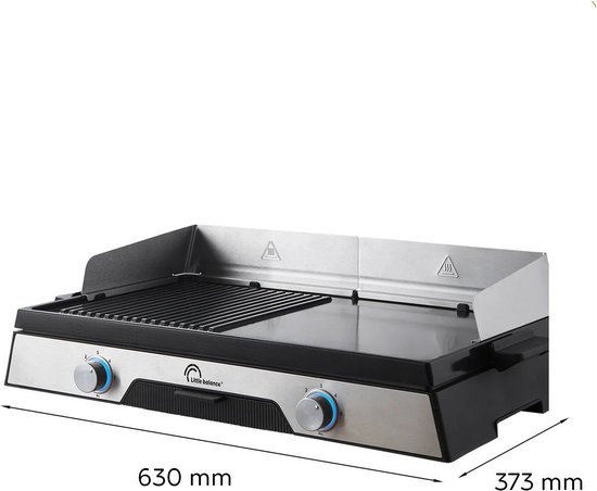 Little Balance 8735 - Elektrische plancha/bakplaat/BBQ - 2200 Watt - 2 onafhankelijke zones - PFAS vrij van KESSER — afbeelding 2