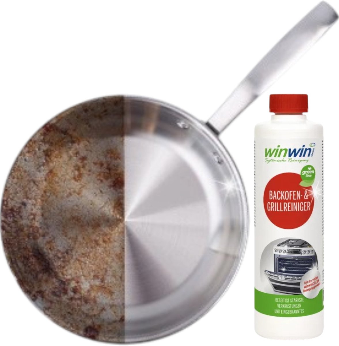 Oven - & Grillreiniger 500ml GREEN-Line + kwast Universele Grill reiniger ( ook voor de barbecue)