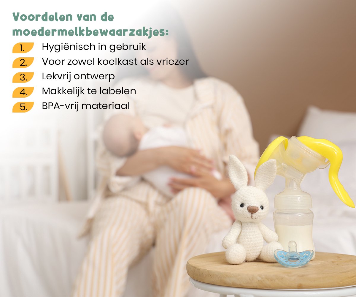 Frummel Moedermelk Bewaarzakjes - 150 stuks - 200 mL - Borstvoeding Opslag - BPA Vrij - Lekvrij - Koelkast en Vriezer - Borstvoeding Bewaarzakje — afbeelding 5