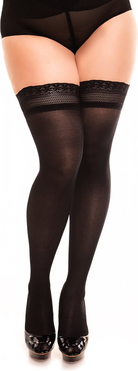 Glamory Vital - Hold-up kousen - 40 den - maat XL - zwart