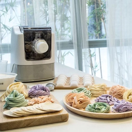 Luxe Pastamachine – Elektrisch – 13 Standen – Spaghetti, Tagliatelle, Fettuccine – Zelfgemaakte Verse Pasta – Professioneel & Thuis – Wit van Thuys — afbeelding 2