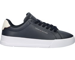 Tommy Hilfiger - Heren Sneakers Court Leather - Blauw - Maat 44