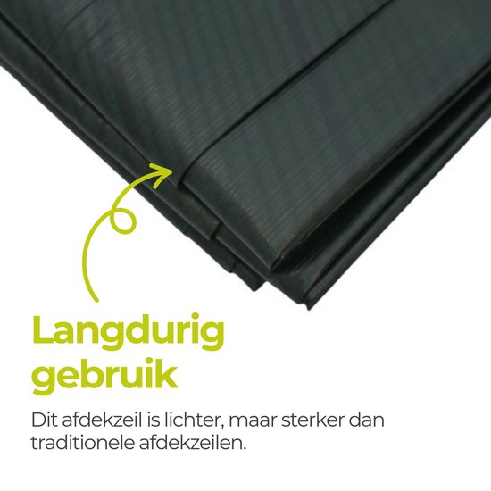 GardenMate 3x3m Afdekzeil PREMIUM 200g/m2 Groen - dekzeil - afdekhoes - zware kwaliteit
