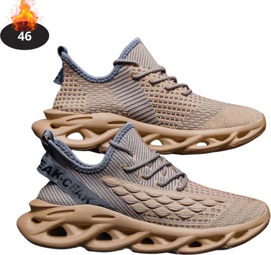 Chaussures pour femmes Bovista Homme - Baskets pour femmes - Confortables - Décontractées - Adulte - Marron clair - Pointure 46