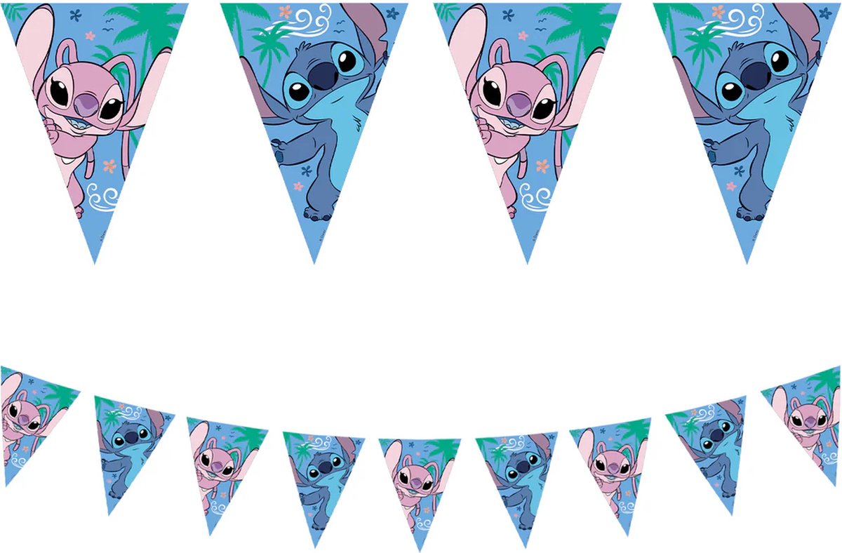 Vegaoo - Stitch papieren wimpelslinger 230 cm — afbeelding 2