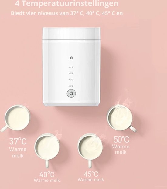 DrPhone WarmWave Pro - Draagbare Flessenwarmer - Fles Snel Opwarmen - 5 standen (Ontdooien + Verwarmen) - Warmhoudfunctie - Flesverwarmer Baby - BPA Vrij - Lange Accu - USB-C van DrPhone — afbeelding 2