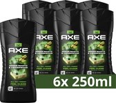 Bol.com AXE Wild 3-in-1 Douchegel - Green Mojito & Cedarwood - 6 x 250 ml - Voordeelverpakking aanbieding
