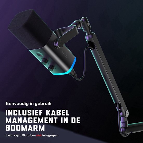 HumanCentric Low Profile Mic arm, Verstelbare Microfoon Boom