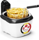 Bol.com Frifri 918-2 - Frituurpan - friteuse - 3 liter - koude zone - 3200 Watt - 1 kg friet - wit aanbieding
