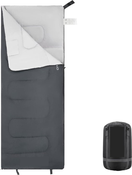 KingCamp Slaapzak Eenpersoons (220 x 75cm) 3-4 Seizoenen Volwassen Kind Envelopstijl Gemakkelijk te dragen Lichtgewicht & Waterdicht & Warm voor Kamperen & Buitenshuis in Blauw Groen Roze Paars