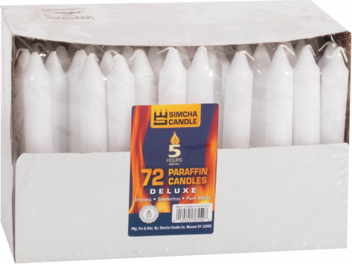 5 hours PARAFFIN CANDLES DELUXE 72 PCS
