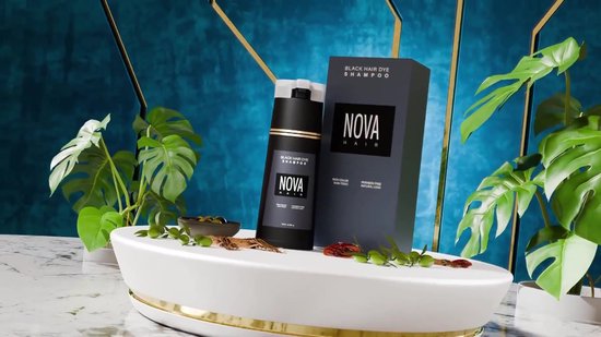 Nova Hair Instant Dye Shampoo Dark Brown - Rijk aan Natuurlijke Extracten - Dekking voor Grijs Haar - Kleur Shampoo voor man en vrouw - NovaHair - Nova Hair Shampoo Dark Brown - 200 ml
