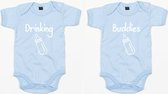 Rompertjes - Drinking Buddies-Dusty Blue-6-12 Maanden