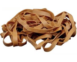 Post Elastieken - Postelastieken - Ca 100 stuks - Post Bundelen - Te gebruiken voor pakketstukken - Bruin - Dik Elastiek