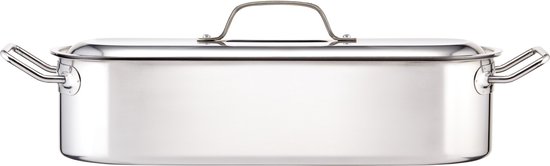 Pas de poêle à poisson en acier inoxydable avec insert 50cm