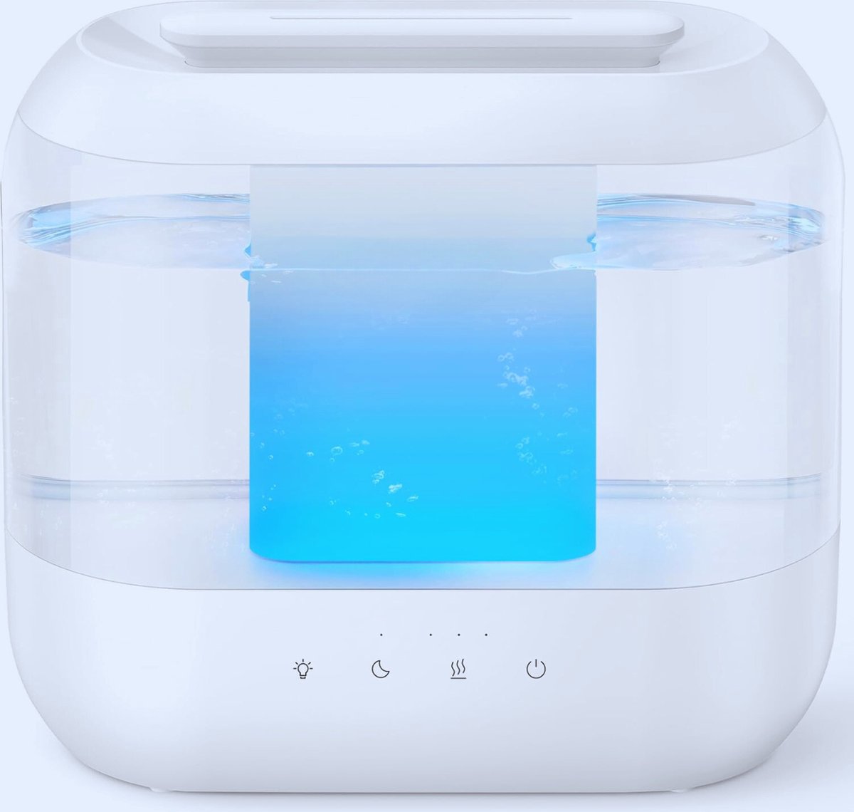 Goedkoopste Ultrageluid Luchtbevochtiger Voor Slaapkamer - 4L Koele Mist - 32U Runtime - Essentiële Olie Diffuser -Stille 28dB - Nachtlampje En Snelle Ultrasonische Bevochtiger