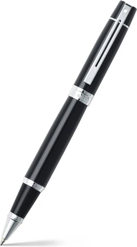 Cross ATX Rollerball (gefreesd diamantpatroon, schrijfkleur zwart, lijndikte M, incl. geschenkdoos) geborsteld zwart