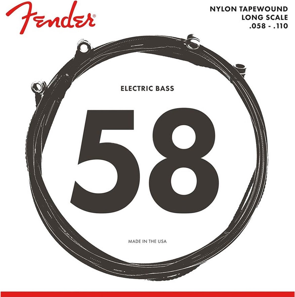 Fender F-9120M Bassnaren Set Nylon Tapewound Medium Long Scale (058-110)