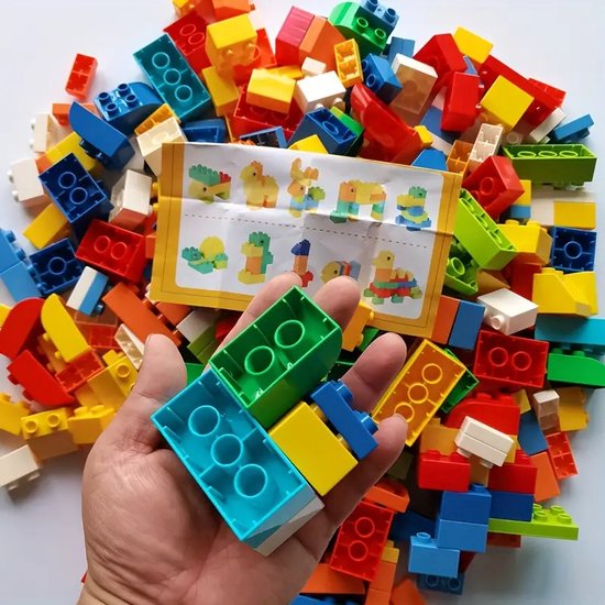 500g Educatieve Bouwblokken - DIY Grote Deeltjes Speelgoed - Geschikt voor Duplo® - Ontworpen voor Creativiteit en Verbeelding - Ideaal Cadeau voor Kinderen