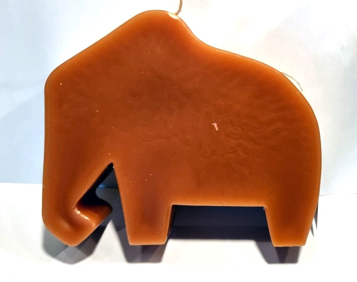 Ozo kaarsen- Kaars- Olifant kaars bruin