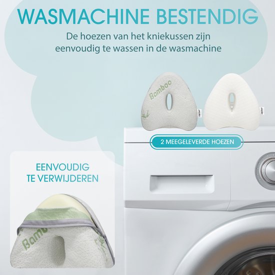 Ergonomisch traagschuim kniekussen voor zijslapers - Ondersteunt benen en knieën - 25