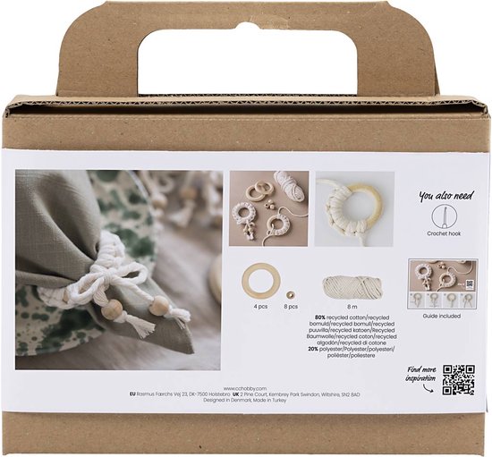 CC Mini Hobbyset Macramé Servetring Off-white