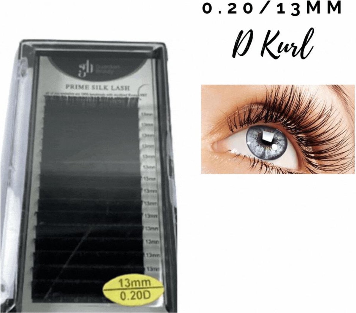 Guardian Beauty Wimpers Extensions - Prime Silk Lashes - 13mm - 0.20 D Krul
