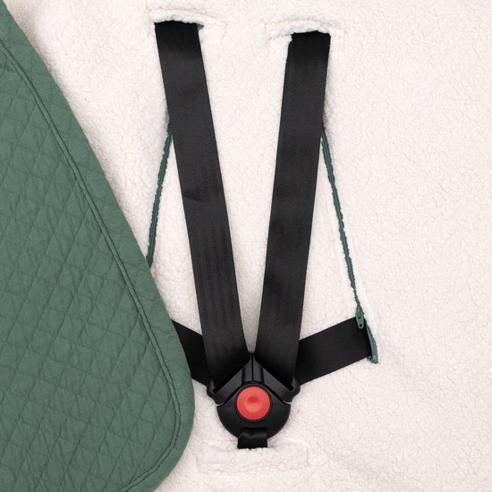 BEMINI Voetenzak - Biside 0-12m - Warme gewatteerde teddy - Green van Bemini — afbeelding 2