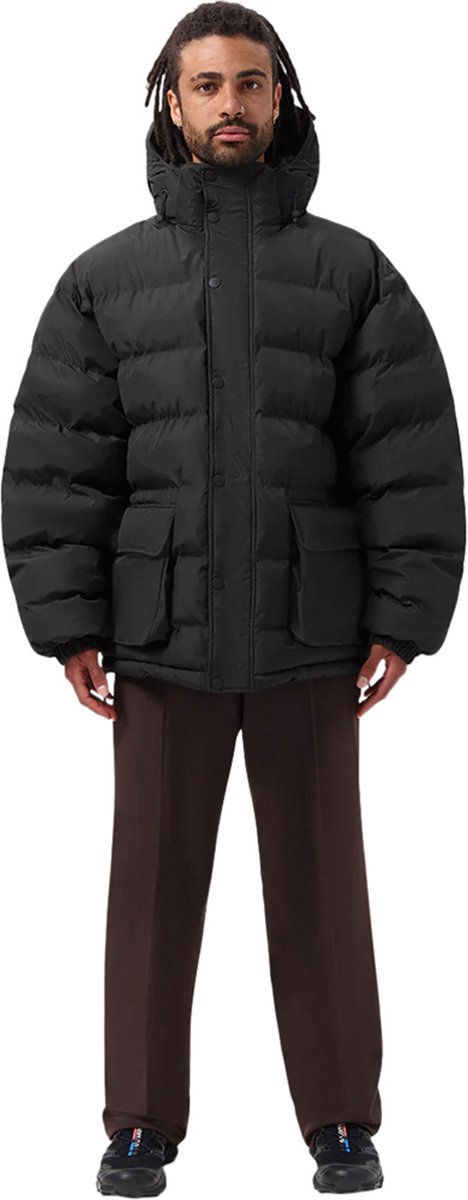 Regenjas - MAIUM Gevoerde Regenjas Unisex Short Puffer Black - Maat