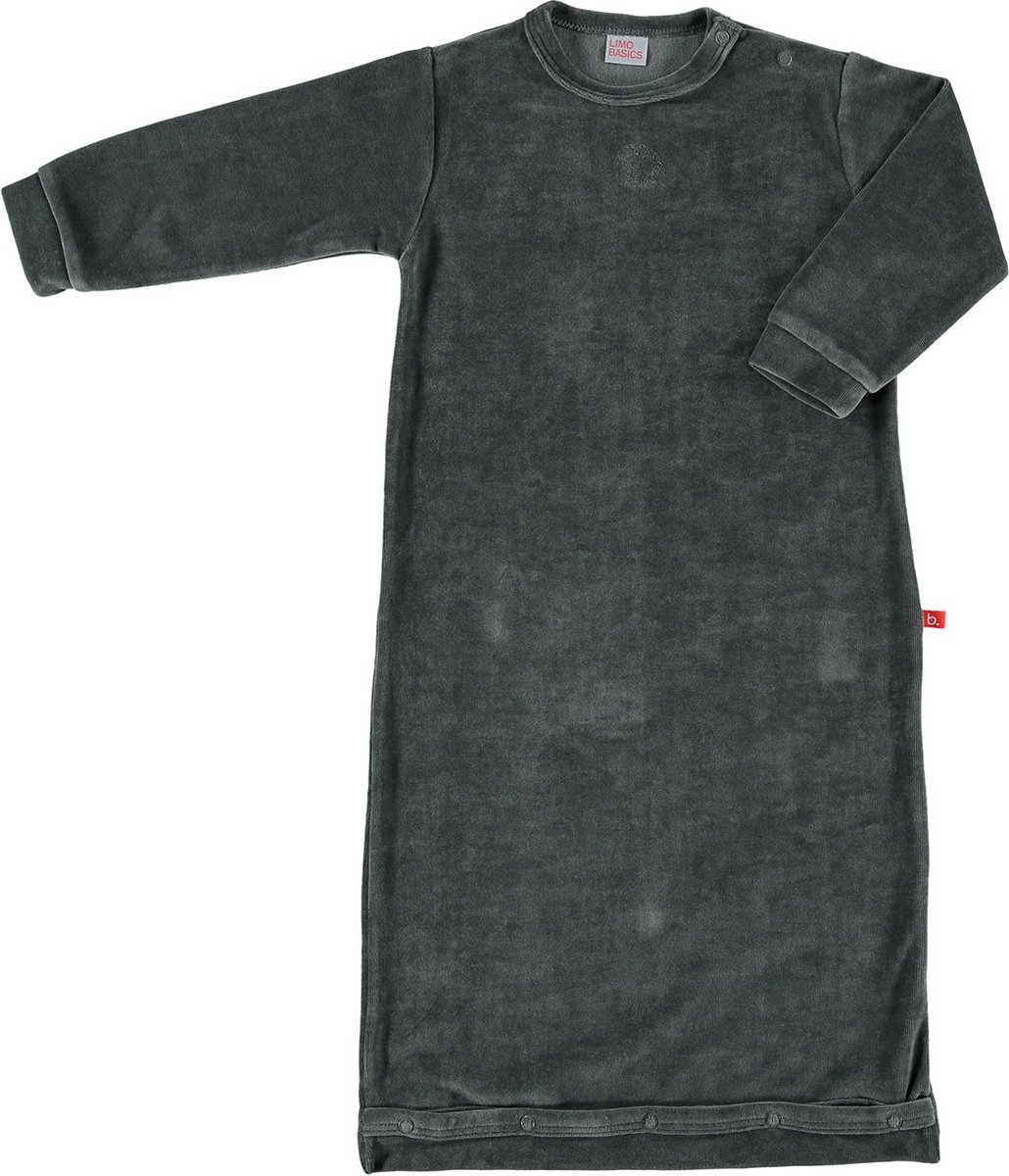 Slaapzak velours 4-8 maanden antraciet Limobasics