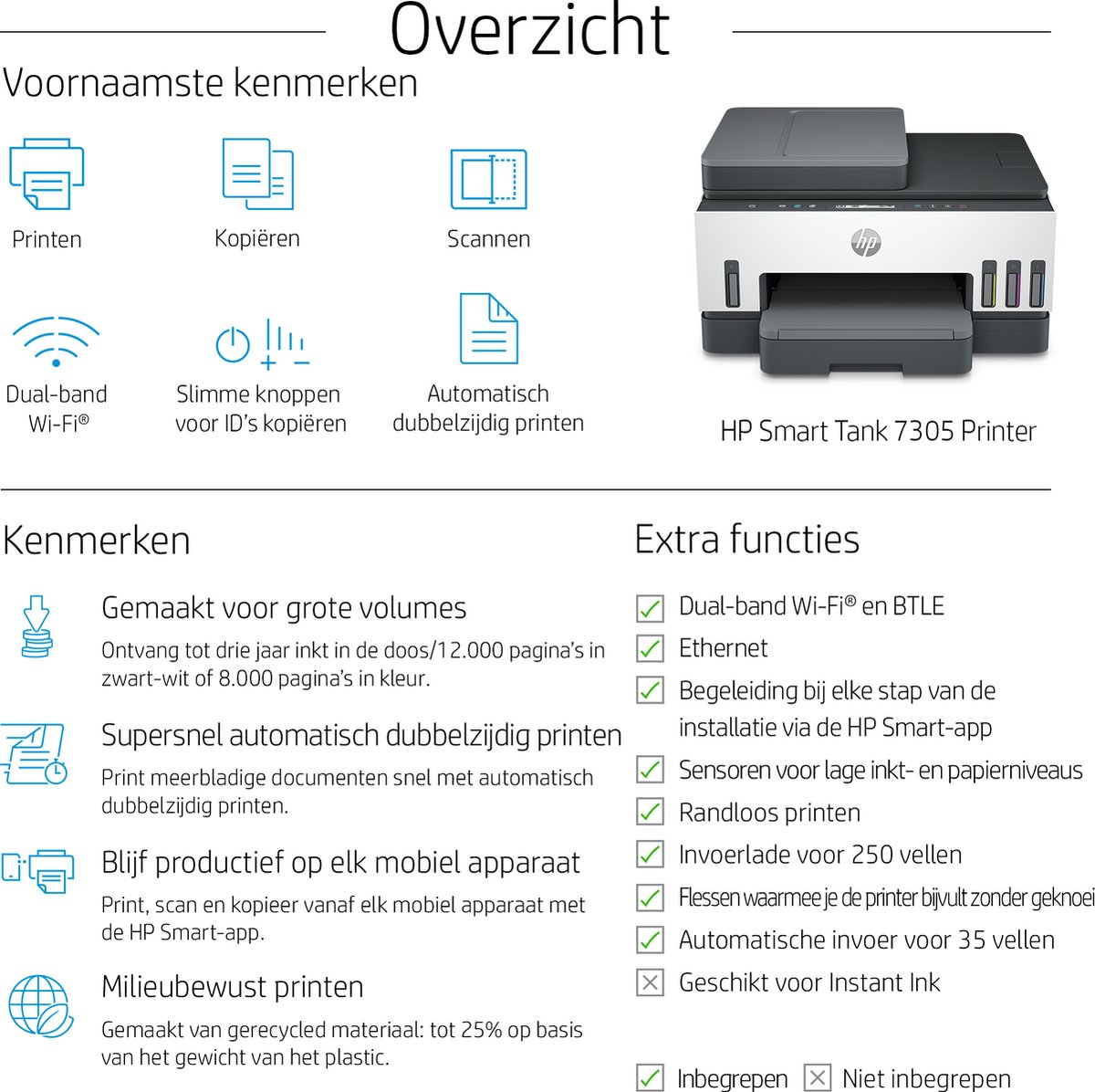 HP Smart Tank 7305 - All-in-One Printer - Inclusief tot 3 jaar inkt - Grijs — afbeelding 7