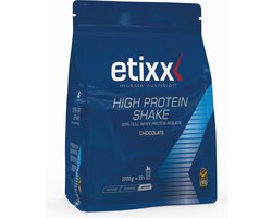 Etixx High Protein Shake - Muscle Nutrition - Eiwitshake - 1000 gram - Chocolade - 95% puur weiproteïne-isolaat - 5g BCAA's per portie - Optimale groei en snel herstel van spiermassa ondersteuning