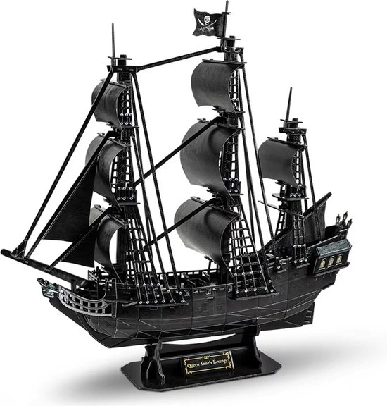 Mega puzzel Bouwpakket Piratenschip - 3D Puzzel Schip - Zeilschip - Boot