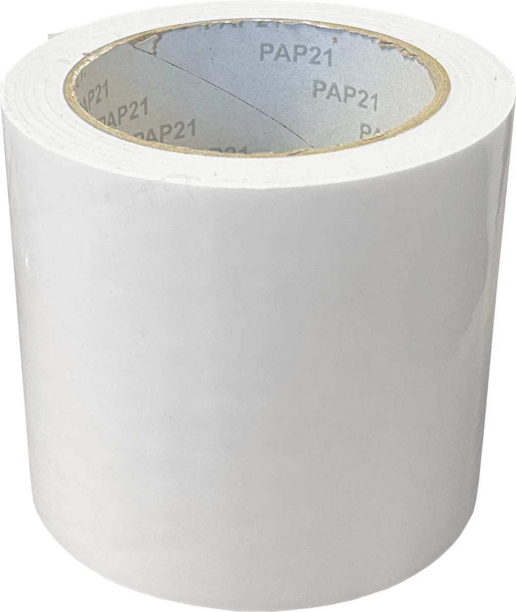 Kortpack - krimpfolie tape - 100mm x 33mtr - Wit - 1 Rol - Krimpt mee met folie - -10°C tot +60°C - Polyethyleen - (020.0872)