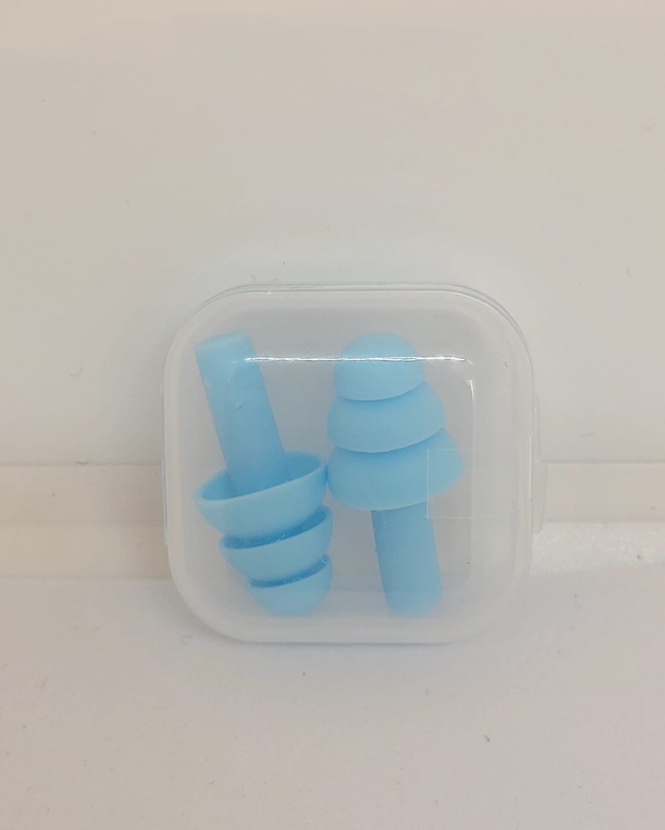 Goedkoopste New Age Devi - Oordoppen - Earplugs - Gehoorbescherming - Siliconen - Slapen - Reizen - Herbruikbaar - 2 stuks - Licht Blauw