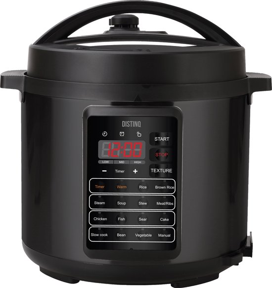 DistinQ Multicooker 10-in-1 - Snelkookpan - Pressure cooker - Rijstkoker - Slowcooker - Stomer - Sous-vide