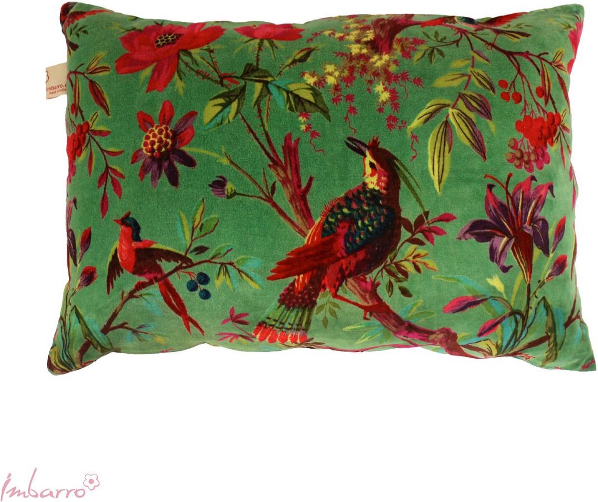 Imbarro - Sierkussen - Kussen - Paradise - L Green - 40x60cm Velvet
