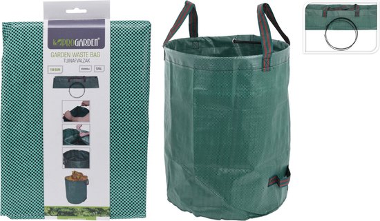 Progarden Tuinafvalzak - opvouwbaar - groot formaat - groen - 125 liter - bladeren opruimen van ProGarden — afbeelding 2