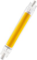 OSRAM LED Slim Line slanke meerkleurige LED-lamp met R7s retrofit-basis, 8 W / 806 lm, helder, warm wit licht met 2700 K, niet-dimbaar, IP20, loodvrij glas, 16 mm diameter.