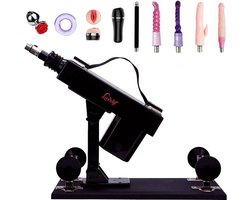 LoveVlijt - Seksmachine met Dildo en vele extra Opzetstukken - Discreet - Sex Fuck Machine - Penetratie - Neukmachine - Voor Mannen en Vrouwen - Talloze Standjes - Clitoris Gspot Stimulator - Krachtige Erotische Machine - Zwart