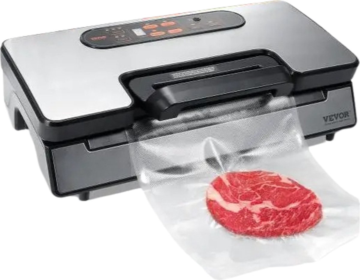 EML STORE Vacumeermachine - Vacuümsealer - Dubbele Vacuüm Pomp - 130 Watt - 90 KPA - Gratis 10 Stuks Vacuümzakken