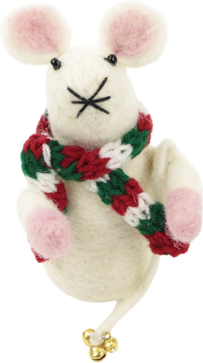 Ornament vilt kerst muis sjaal