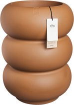 Elho Amber Roll High 43 - Bloempot voor Binnen & Buiten - 100% Gerecycled Plastic - Ø 43 x H 58 cm - Karamel