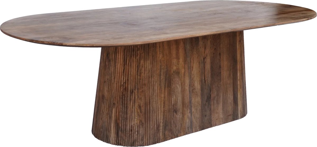 Eettafel Commodore - Ovaal - Naturel Mangohout - 240cm x 100cm