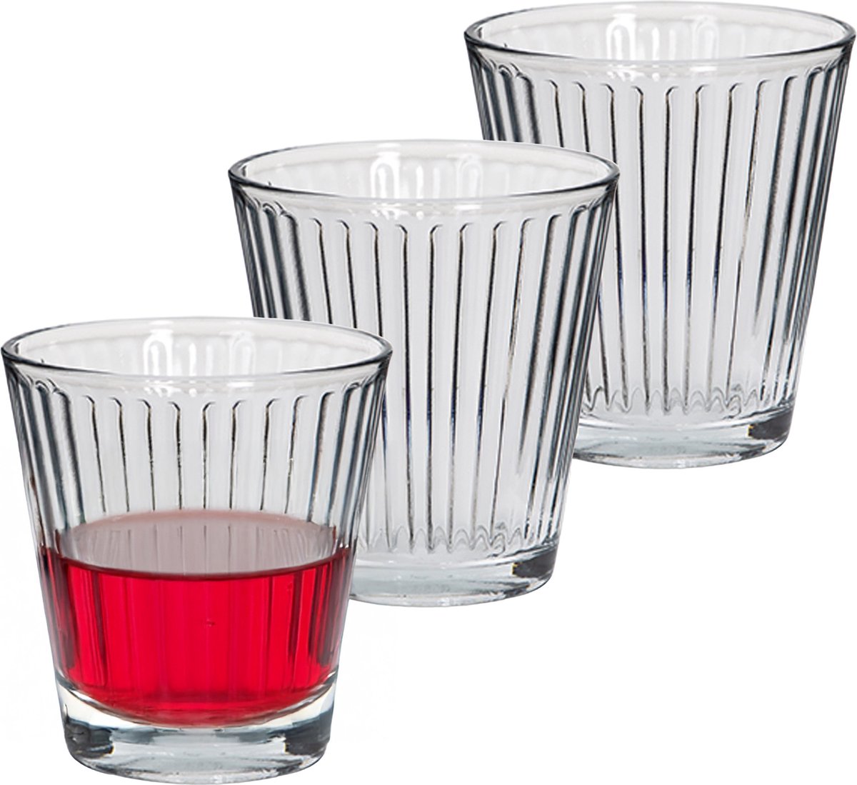 Alessandro Drinkglazen Athena Crystal - 3x stuks - glas - 230 ml - H9 cm - waterglazen - Frisdrank - Sapglazen