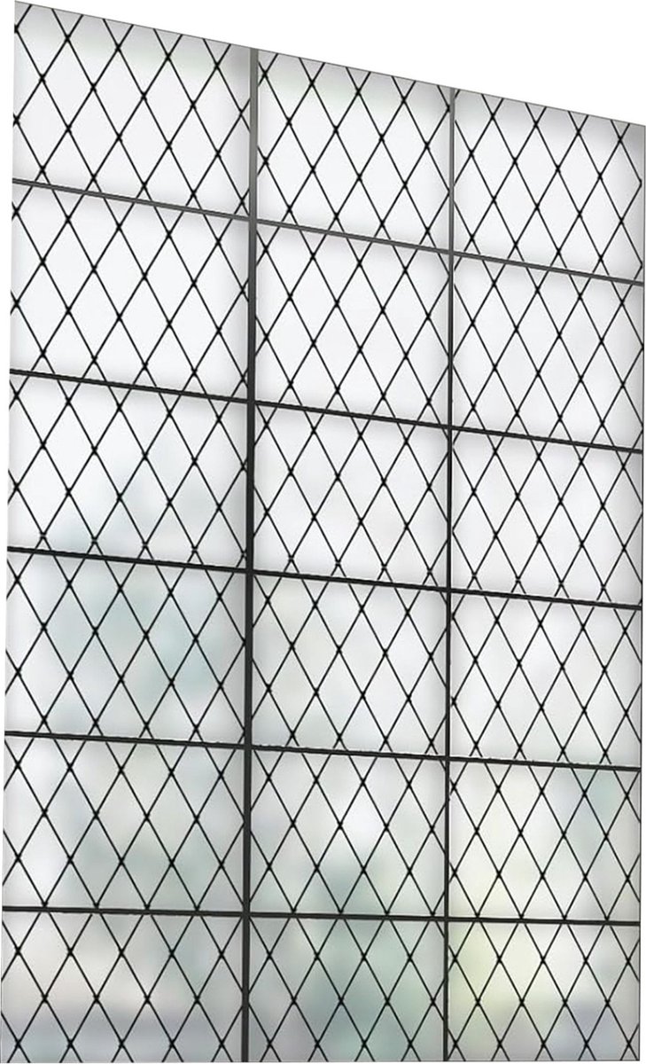 DailySupplies® Raamfolie Glas in Lood - Zelfklevend - Antieke Look - Zwart