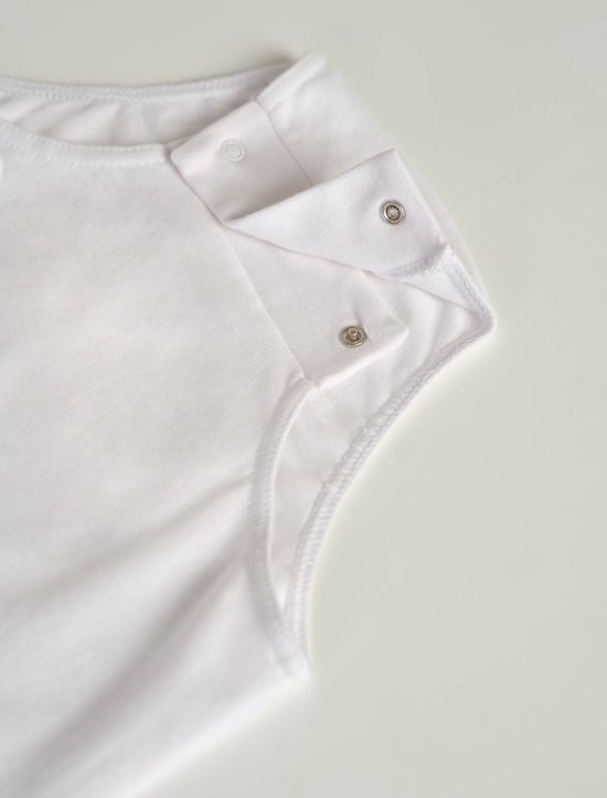 Landofgenie Body voor Mannen – Mouwloos Bodysuit in Tricot, Eendelige Pyjama voor Volwassenen, Onesie met Drukknopen, Comfortabel voor Thuis en Buiten Wit XL